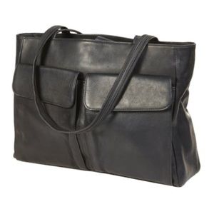 Clava Two Pocket Leather Tote
